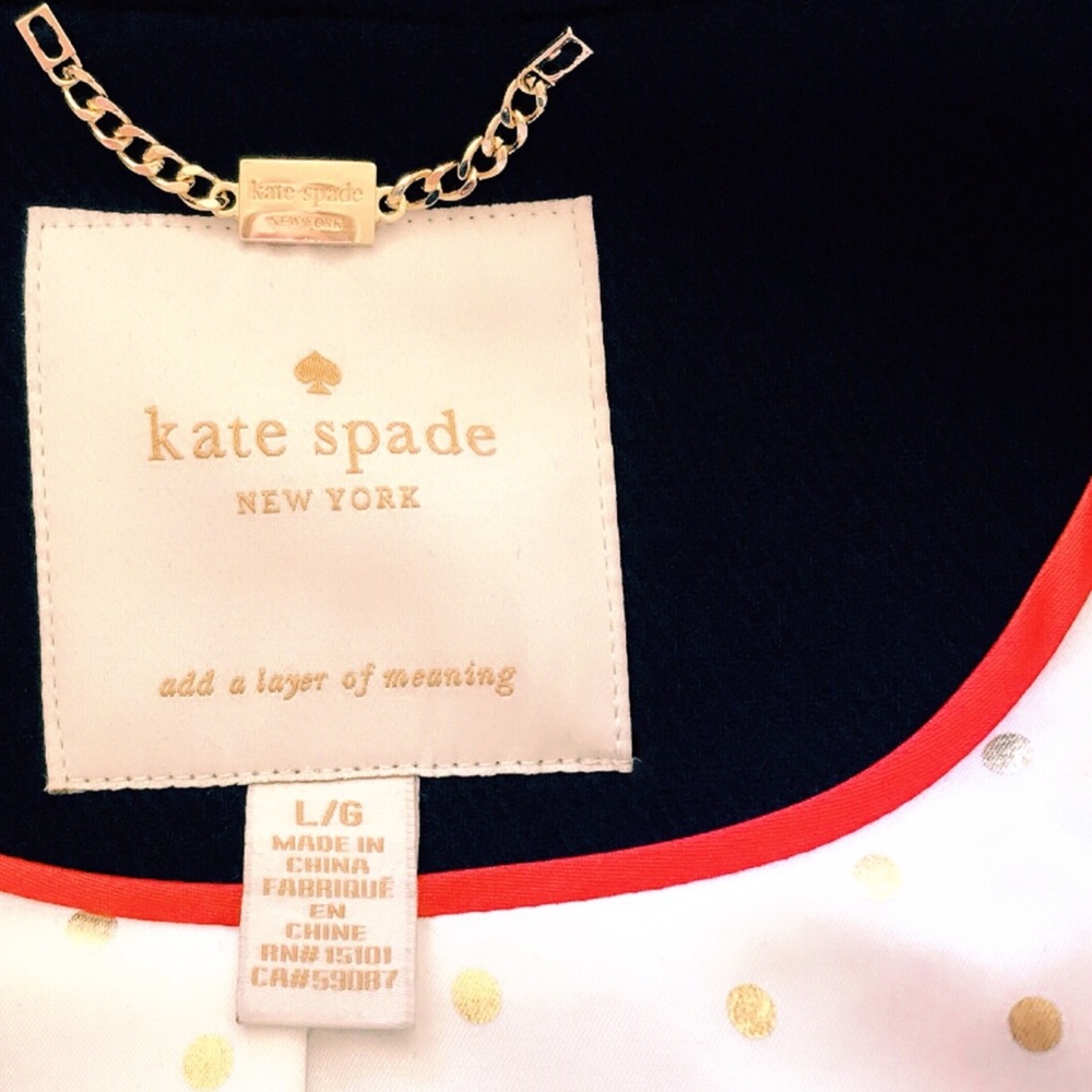 KATE SPADE • Black Add A Layer of Meaning Coat - Picture 4 of 8